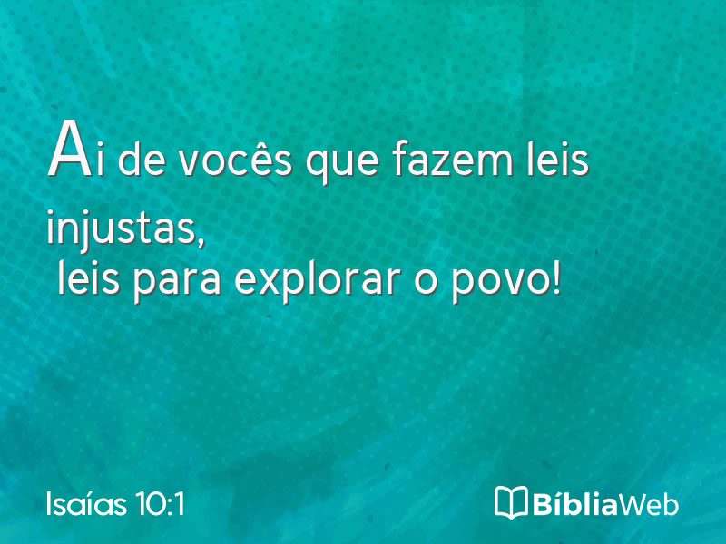 Isaías 10:1 em imagem para compartilhar