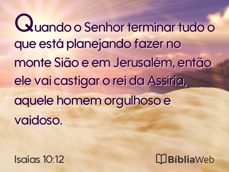 Isaías 10:12 em imagem para compartilhar