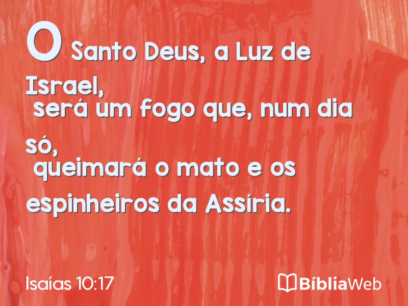 Isaías 10:17 em imagem para compartilhar