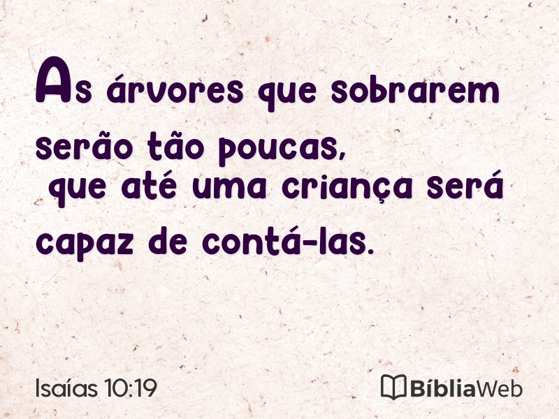 Isaías 10:19 em imagem para compartilhar