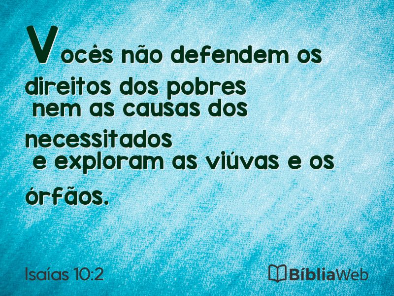 Isaías 10:2 em imagem para compartilhar