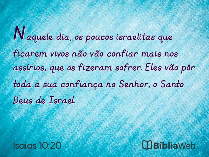 Isaías 10:20 em imagem para compartilhar