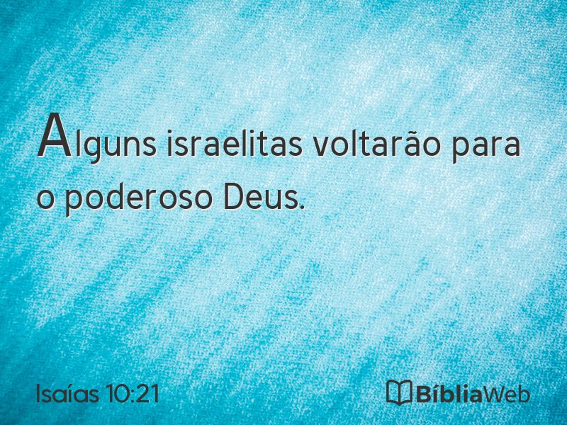 Isaías 10:21 em imagem para compartilhar