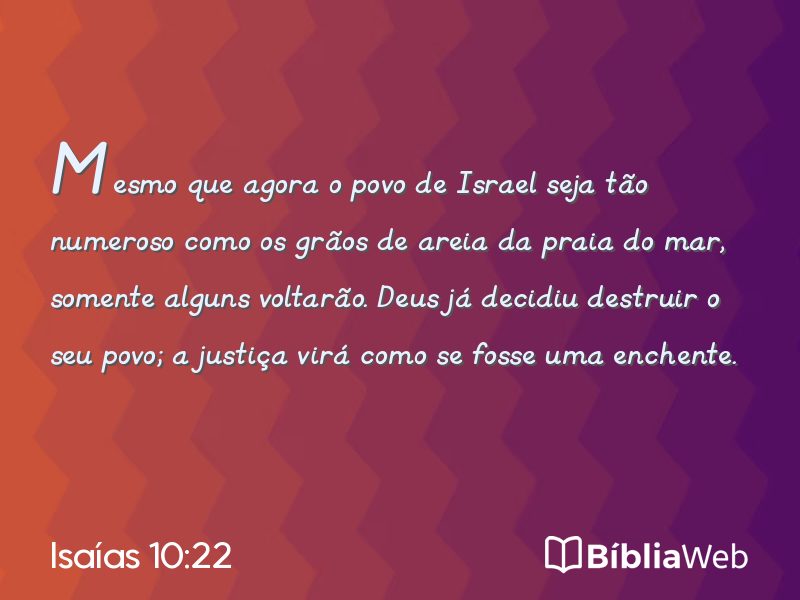 Isaías 10:22 em imagem para compartilhar