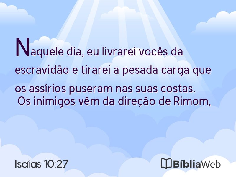 Isaías 10:27 em imagem para compartilhar