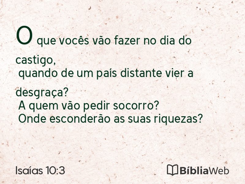 Isaías 10:3 em imagem para compartilhar