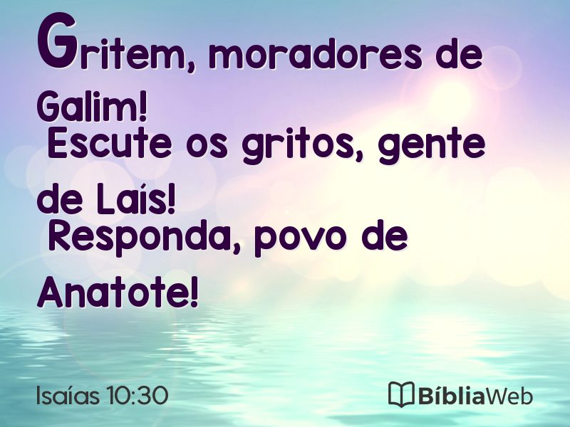 Isaías 10:30 em imagem para compartilhar