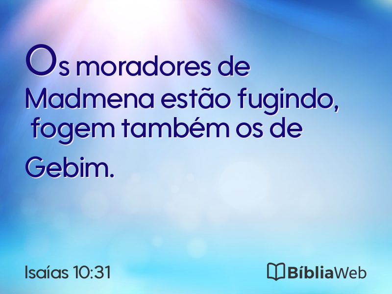 Isaías 10:31 em imagem para compartilhar