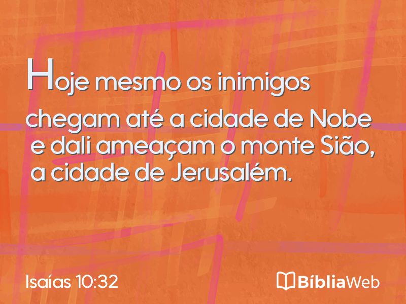 Isaías 10:32 em imagem para compartilhar