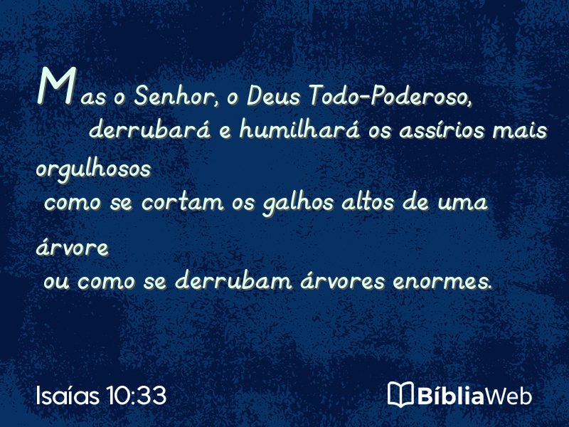 Isaías 10:33 em imagem para compartilhar