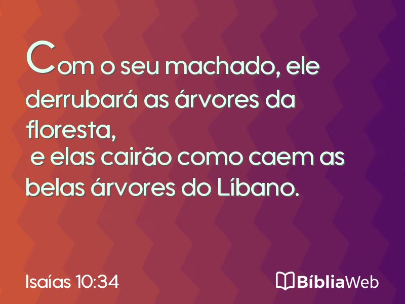 Isaías 10:34 em imagem para compartilhar