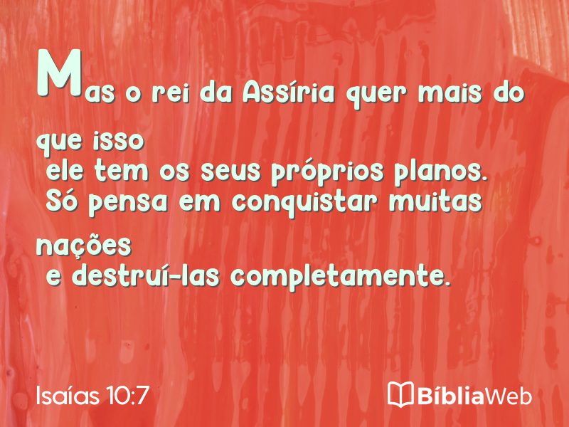 Isaías 10:7 em imagem para compartilhar