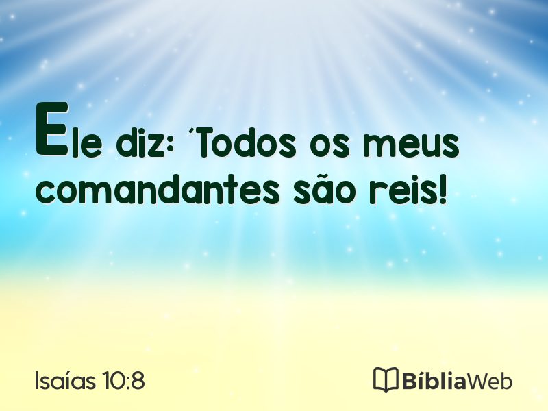 Isaías 10:8 em imagem para compartilhar
