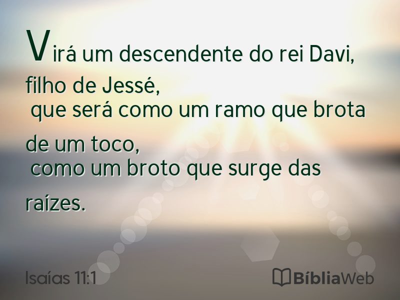 Isaías 11:1 em imagem para compartilhar