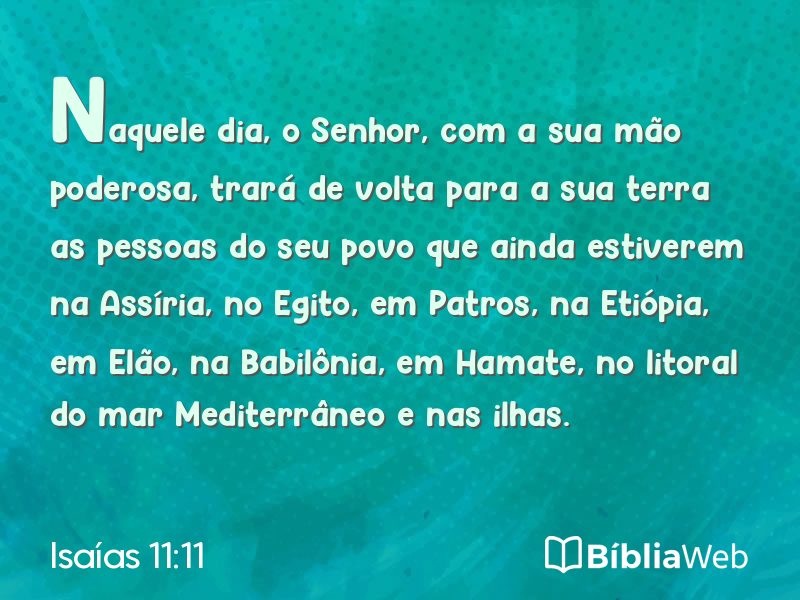 Isaías 11:11 em imagem para compartilhar