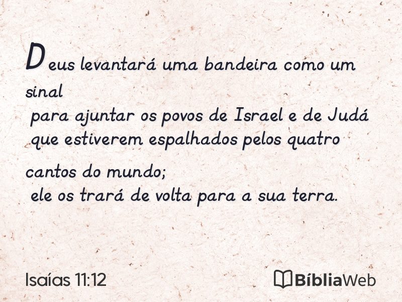Isaías 11:12 em imagem para compartilhar