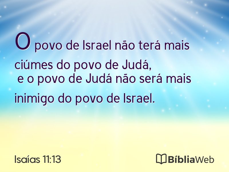 Isaías 11:13 em imagem para compartilhar