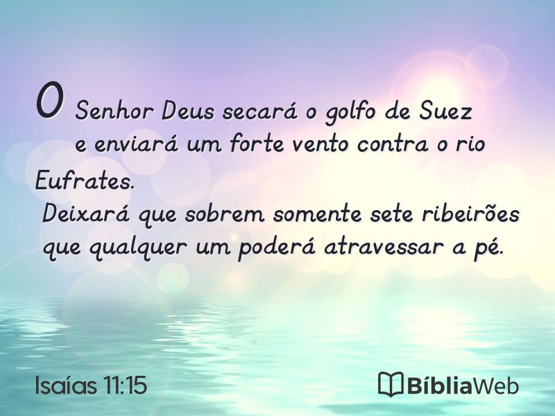 Isaías 11:15 em imagem para compartilhar