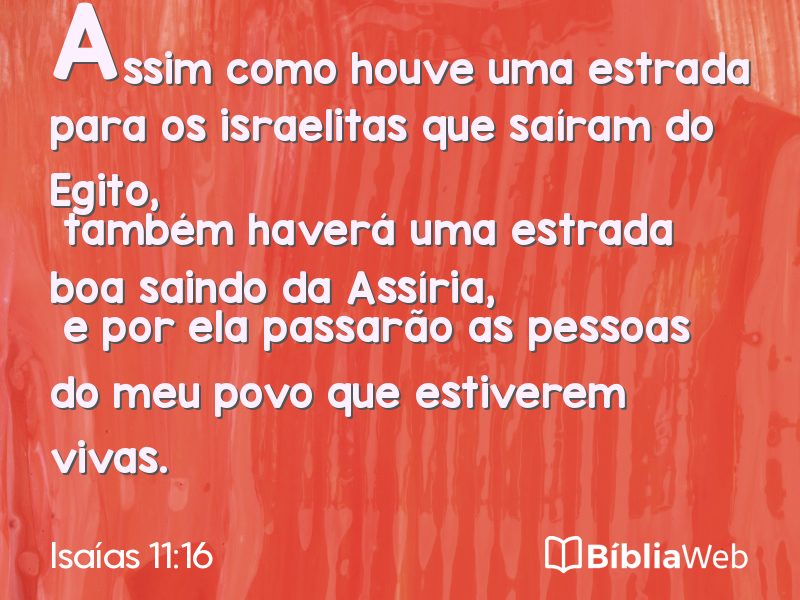 Isaías 11:16 em imagem para compartilhar