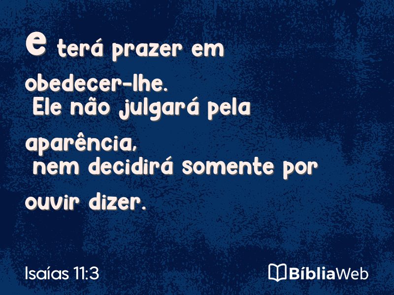 Isaías 11:3 em imagem para compartilhar
