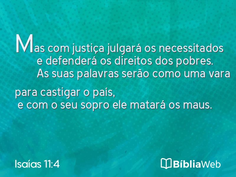 Isaías 11:4 em imagem para compartilhar