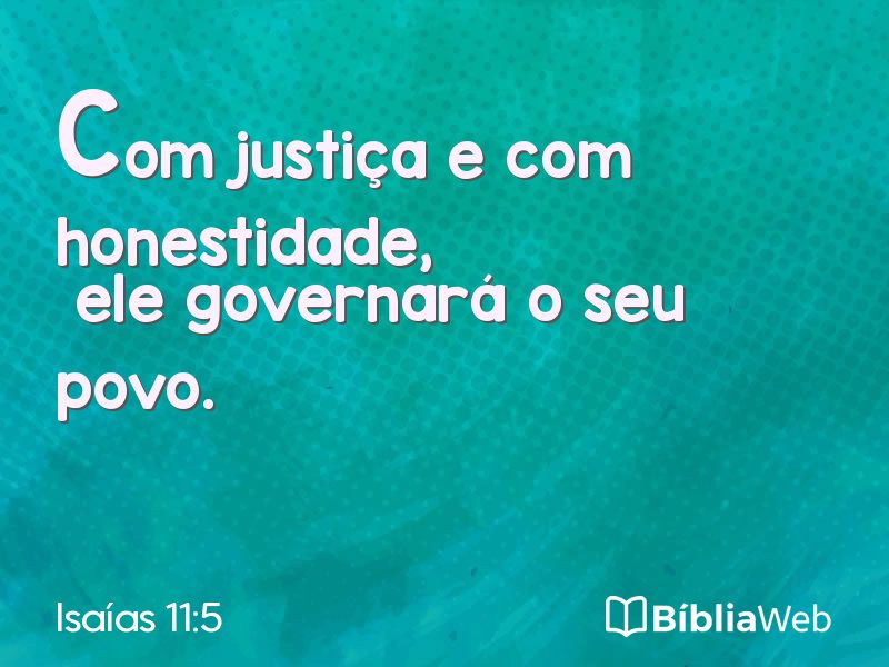 Isaías 11:5 em imagem para compartilhar