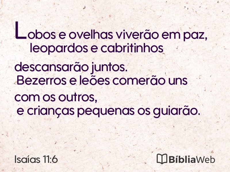 Isaías 11:6 em imagem para compartilhar