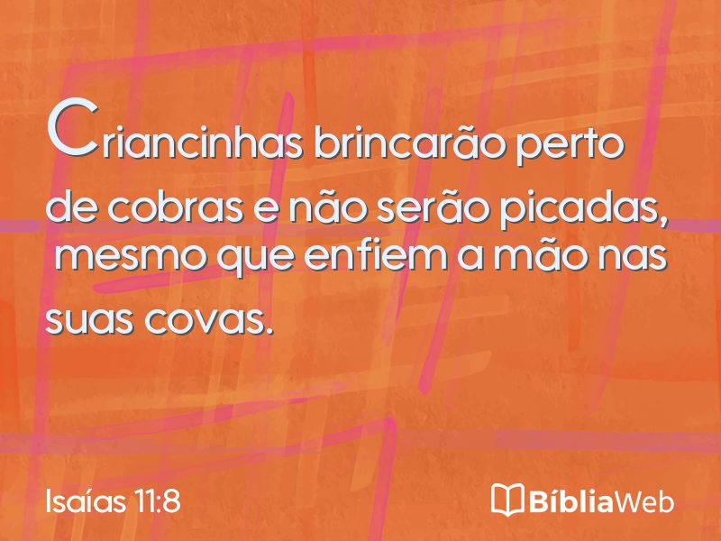 Isaías 11:8 em imagem para compartilhar