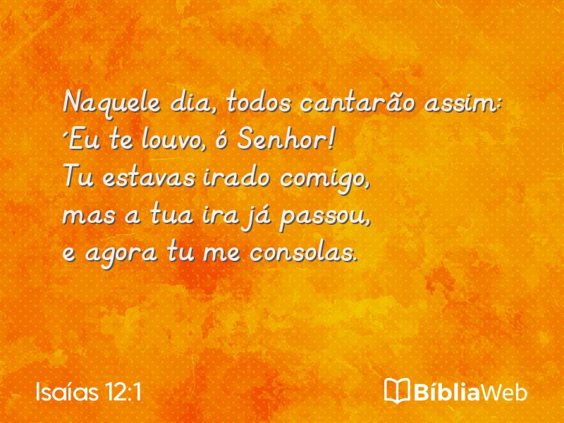 Isaías 12:1 em imagem para compartilhar