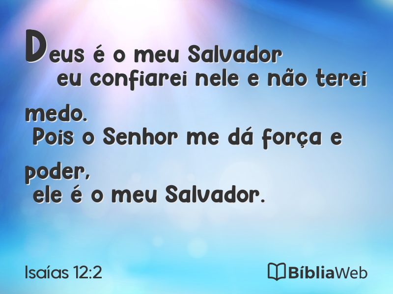 Isaías 12:2 em imagem para compartilhar
