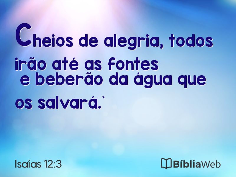 Isaías 12:3 em imagem para compartilhar