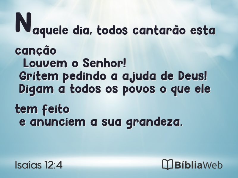 Isaías 12:4 em imagem para compartilhar