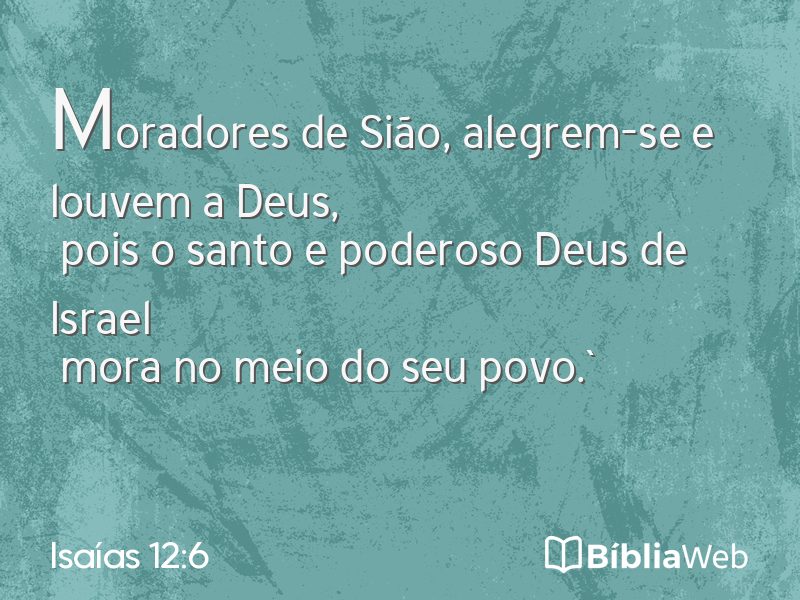 Isaías 12:6 em imagem para compartilhar