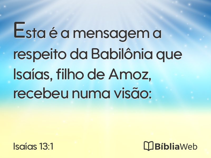 Isaías 13:1 em imagem para compartilhar