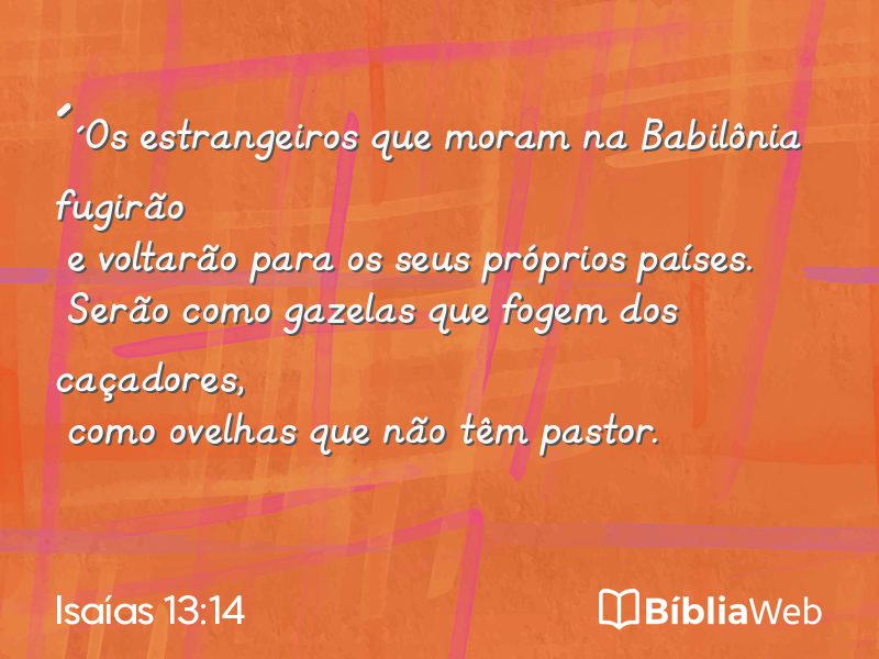 Isaías 13:14 em imagem para compartilhar