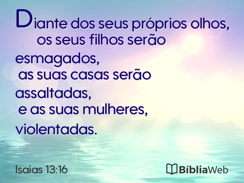 Isaías 13:16 em imagem para compartilhar