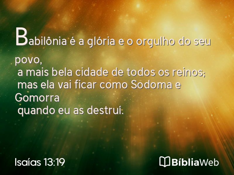 Isaías 13:19 em imagem para compartilhar