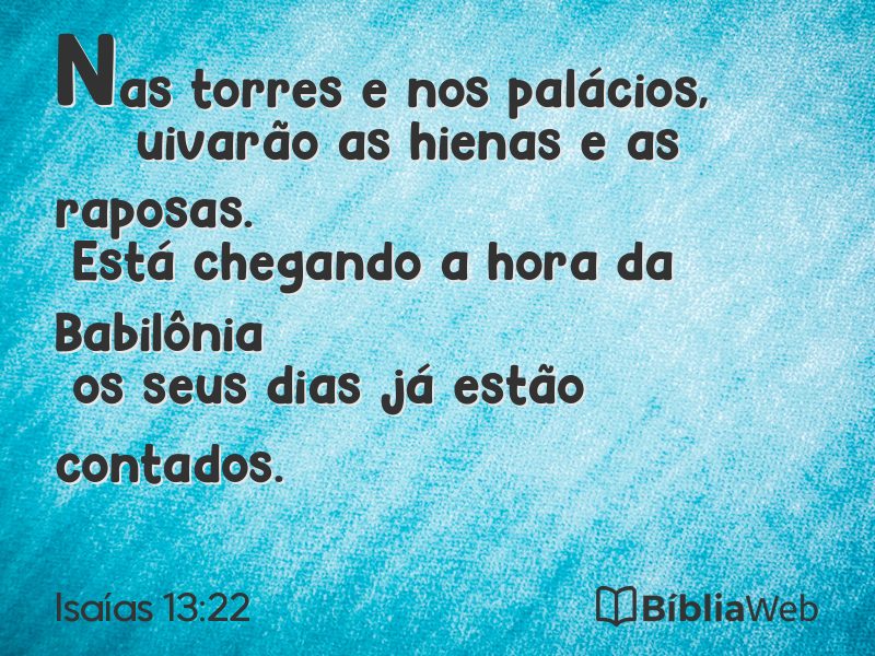Isaías 13:22 em imagem para compartilhar