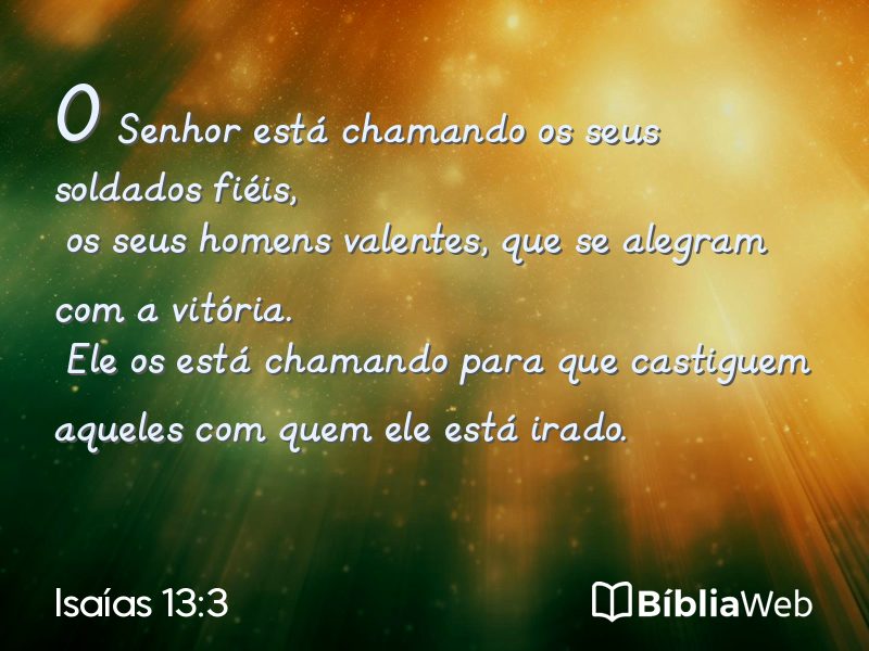 Isaías 13:3 em imagem para compartilhar