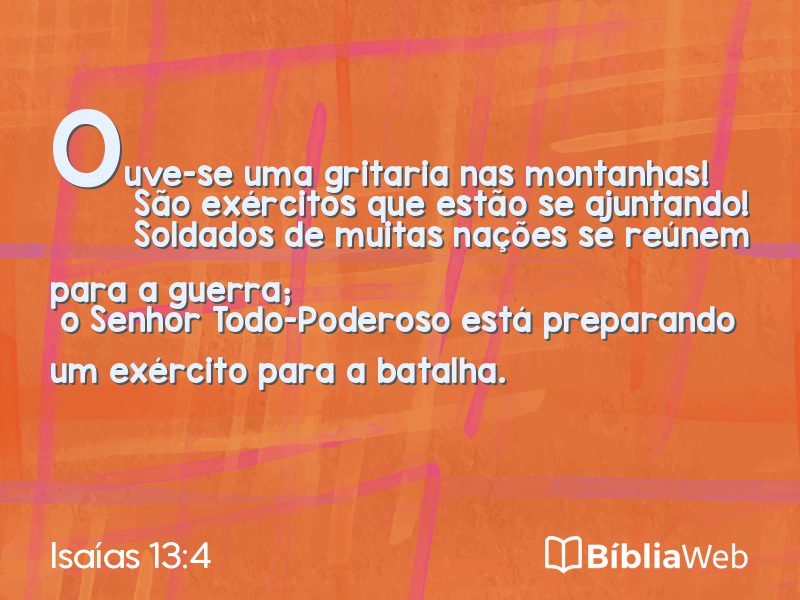 Isaías 13:4 em imagem para compartilhar