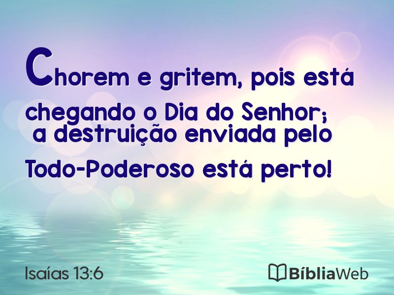 Isaías 13:6 em imagem para compartilhar