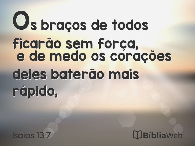 Isaías 13:7 em imagem para compartilhar