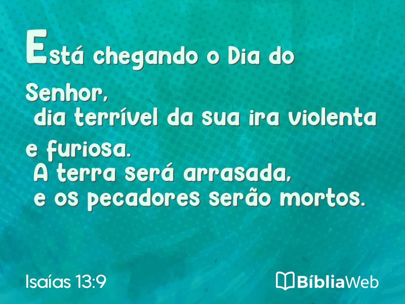Isaías 13:9 em imagem para compartilhar