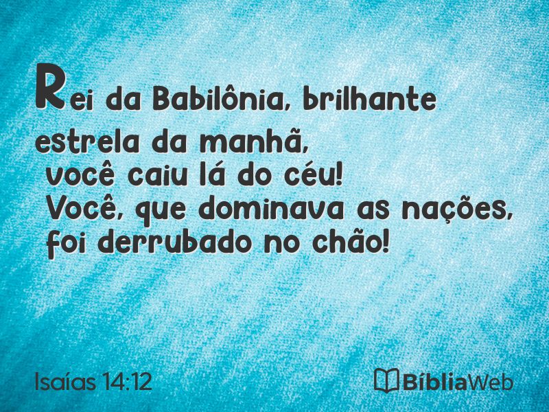 Isaías 14:12 em imagem para compartilhar