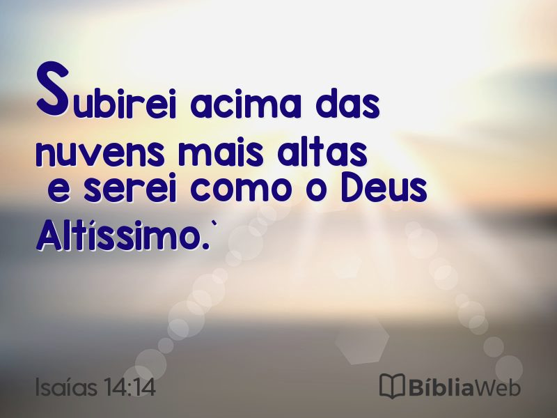 Isaías 14:14 em imagem para compartilhar