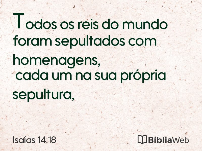 Isaías 14:18 em imagem para compartilhar