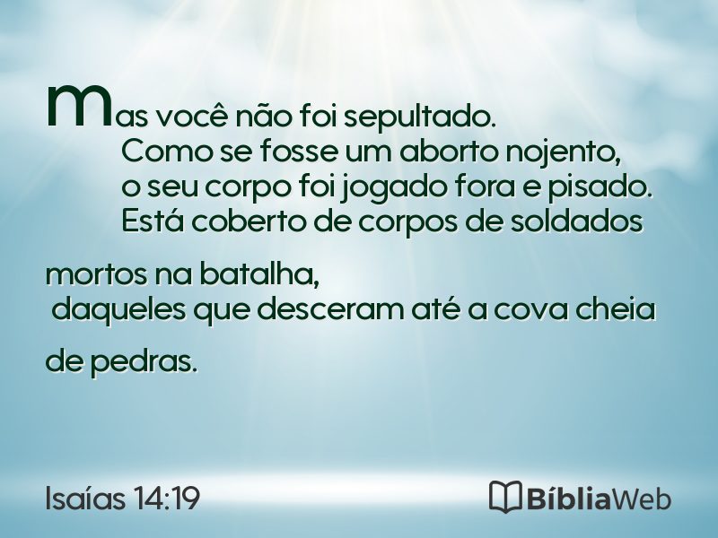 Isaías 14:19 em imagem para compartilhar