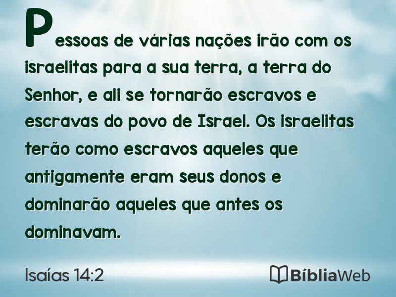 Isaías 14:2 em imagem para compartilhar