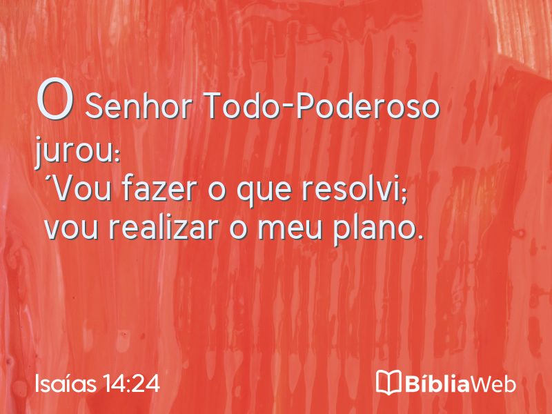 Isaías 14:24 em imagem para compartilhar