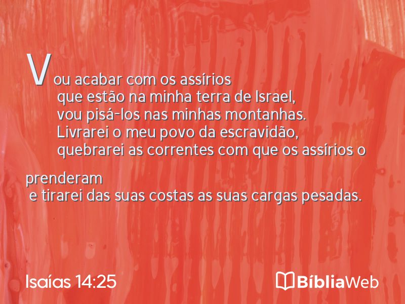 Isaías 14:25 em imagem para compartilhar